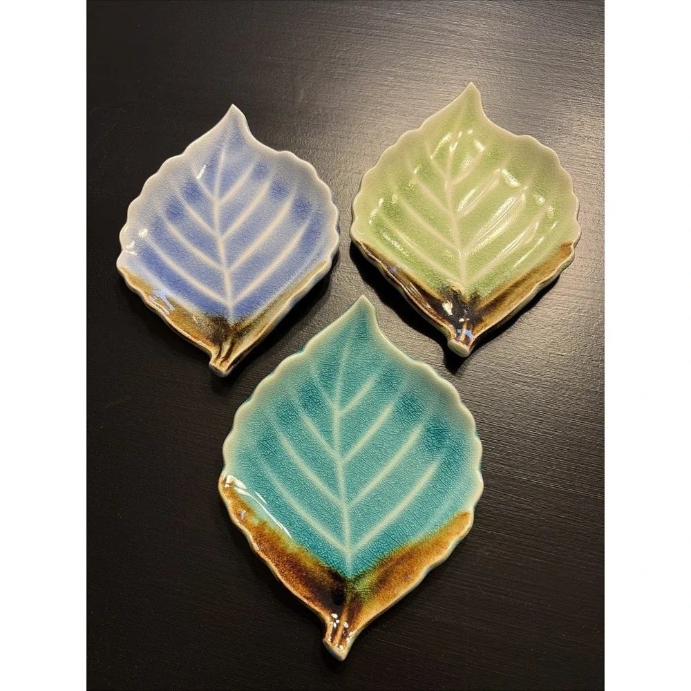 Japanese Small Side Sushi/Dishes Trinket Dishes Set of Three